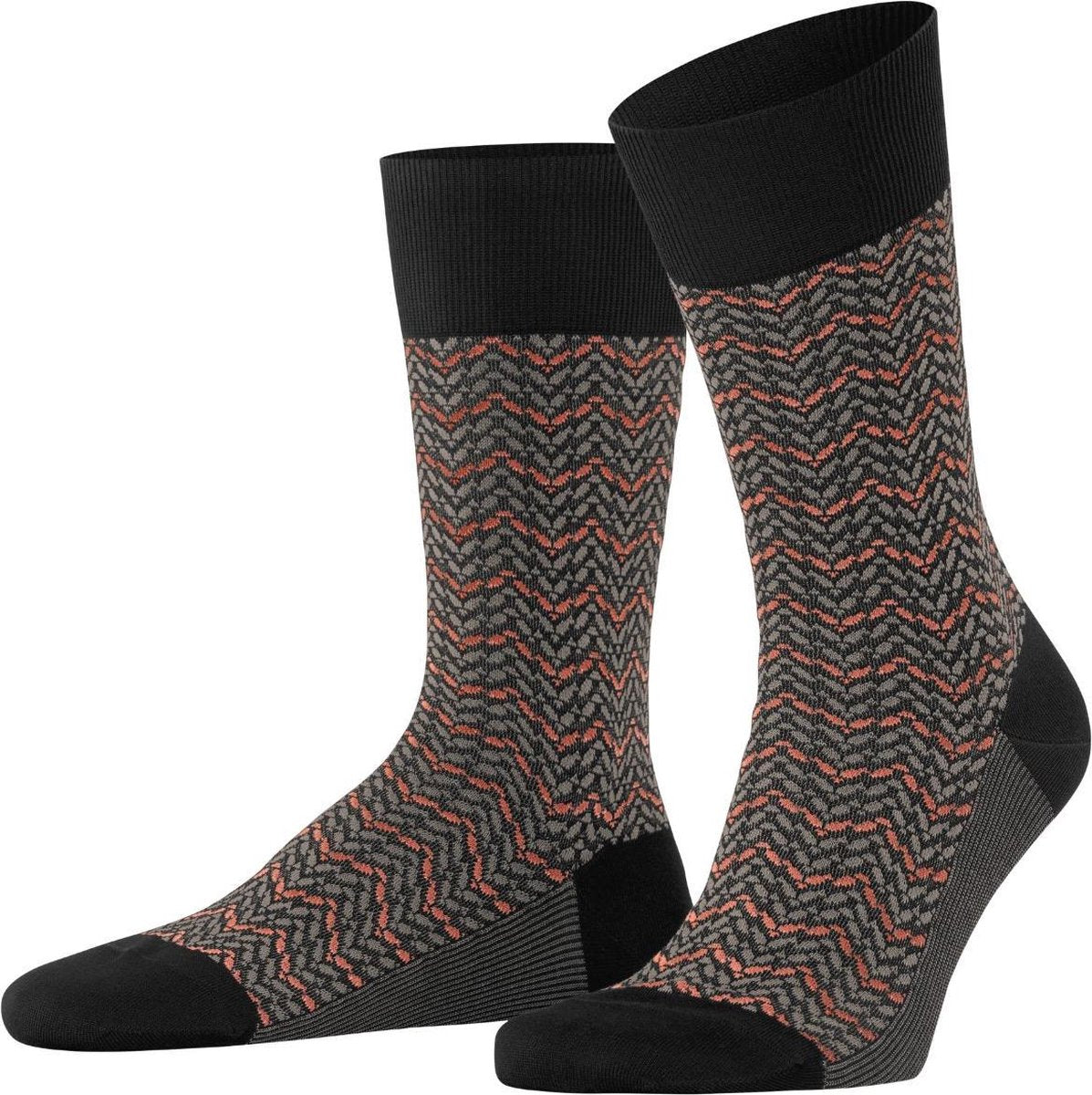 FALKE Colour Waves Sokken Heren 12445 - Zwart 3000 black Heren - 39-40