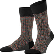 FALKE Colour Waves Sokken Heren 12445 - Zwart 3000 black Heren - 39-40