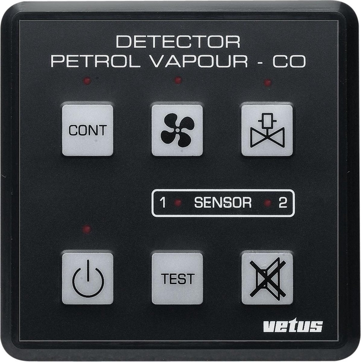 VETUS Benzinedamp en Koolmonoxide Detector 12/24 Volt inclusief Sensor