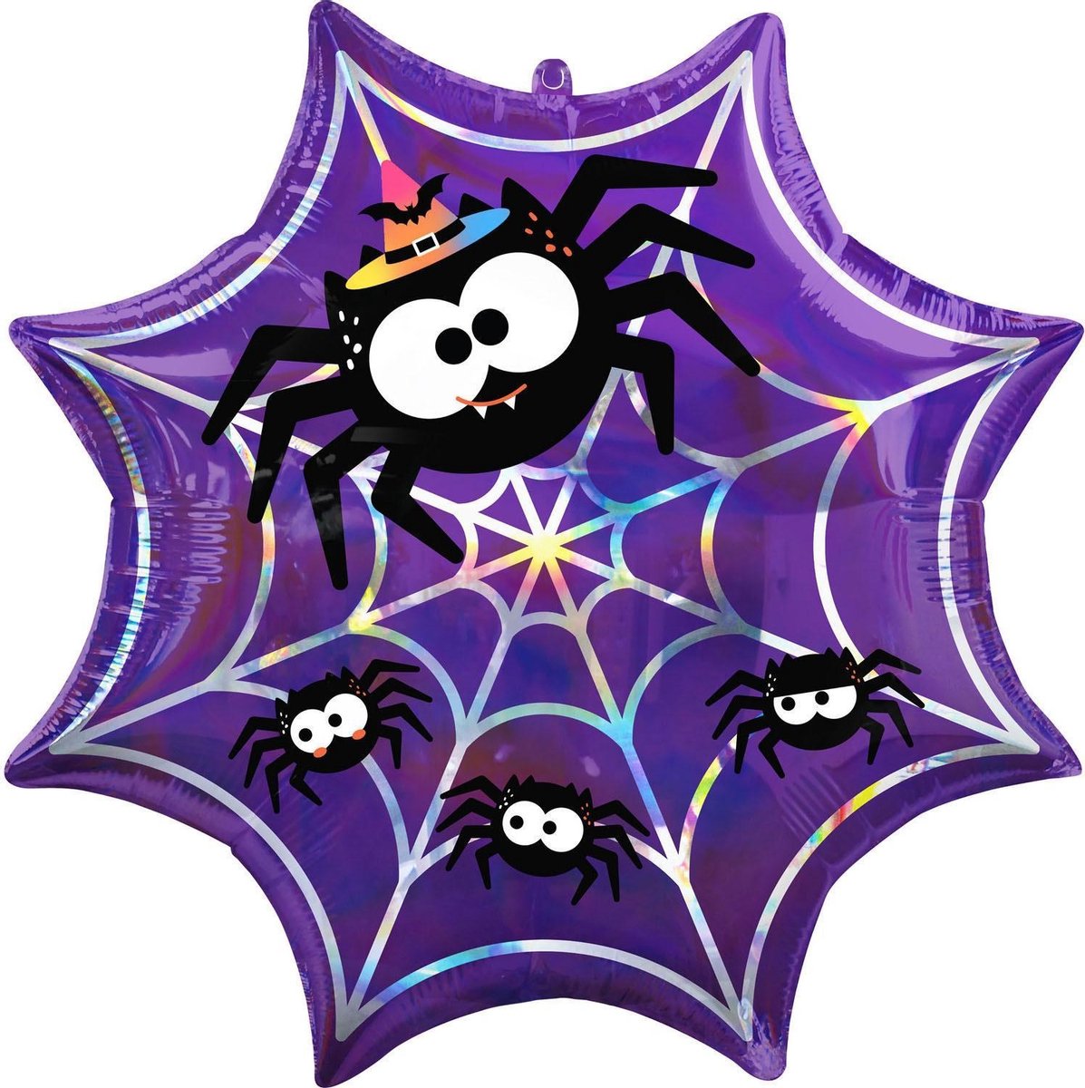 Amscan Folieballon Iridescent Spiderweb 55 X 55 Cm Paars