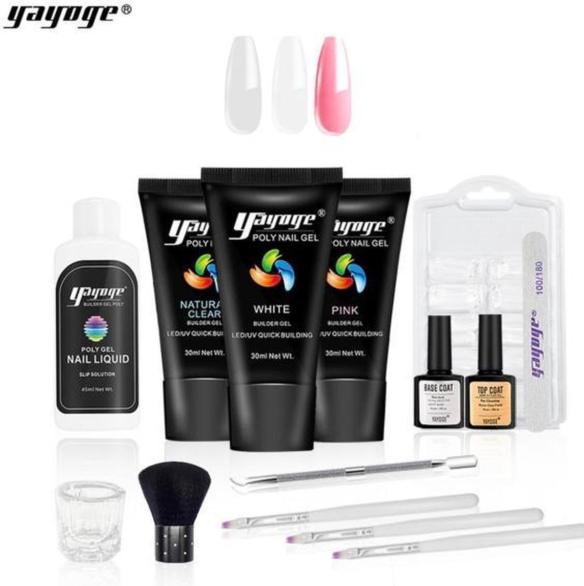 Polygel - Gelnagels Starterspakket - Polygel Starterspakket - Gellak starterspakket - Gel Nagellak - Kunstnagels - UV Lamp