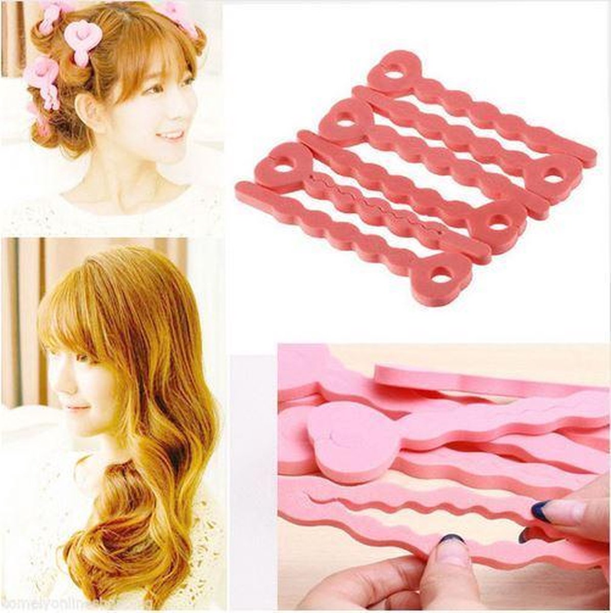 Soft Foam Papillot Softsticks 6 delige set Haarkrullerset - Foam Papillotten - Haarsrullerset  Haarrollers / Haarkrullers / Krulspelden Set - Foam Papillotten - Krullen - Hair Foam Rollers