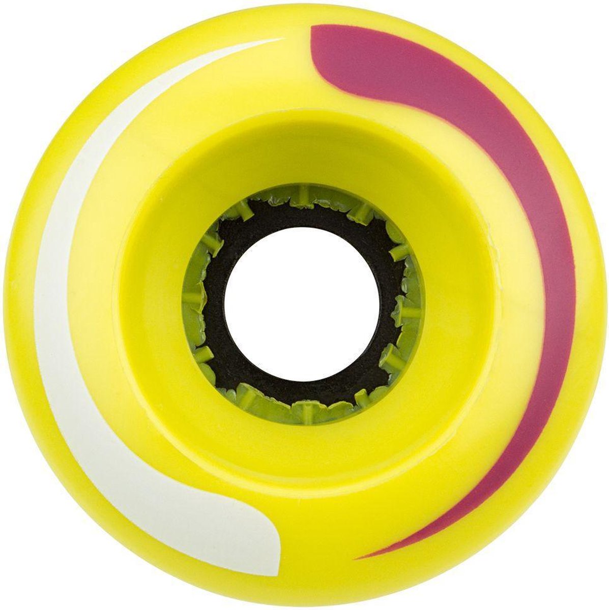 Nijdam Wielen voor Rolschaatsen - 54 x 32 mm - Geel/Paars/Wit
