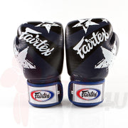 Fairtex (kick)bokshandschoenen Nation Print Blauw 16oz