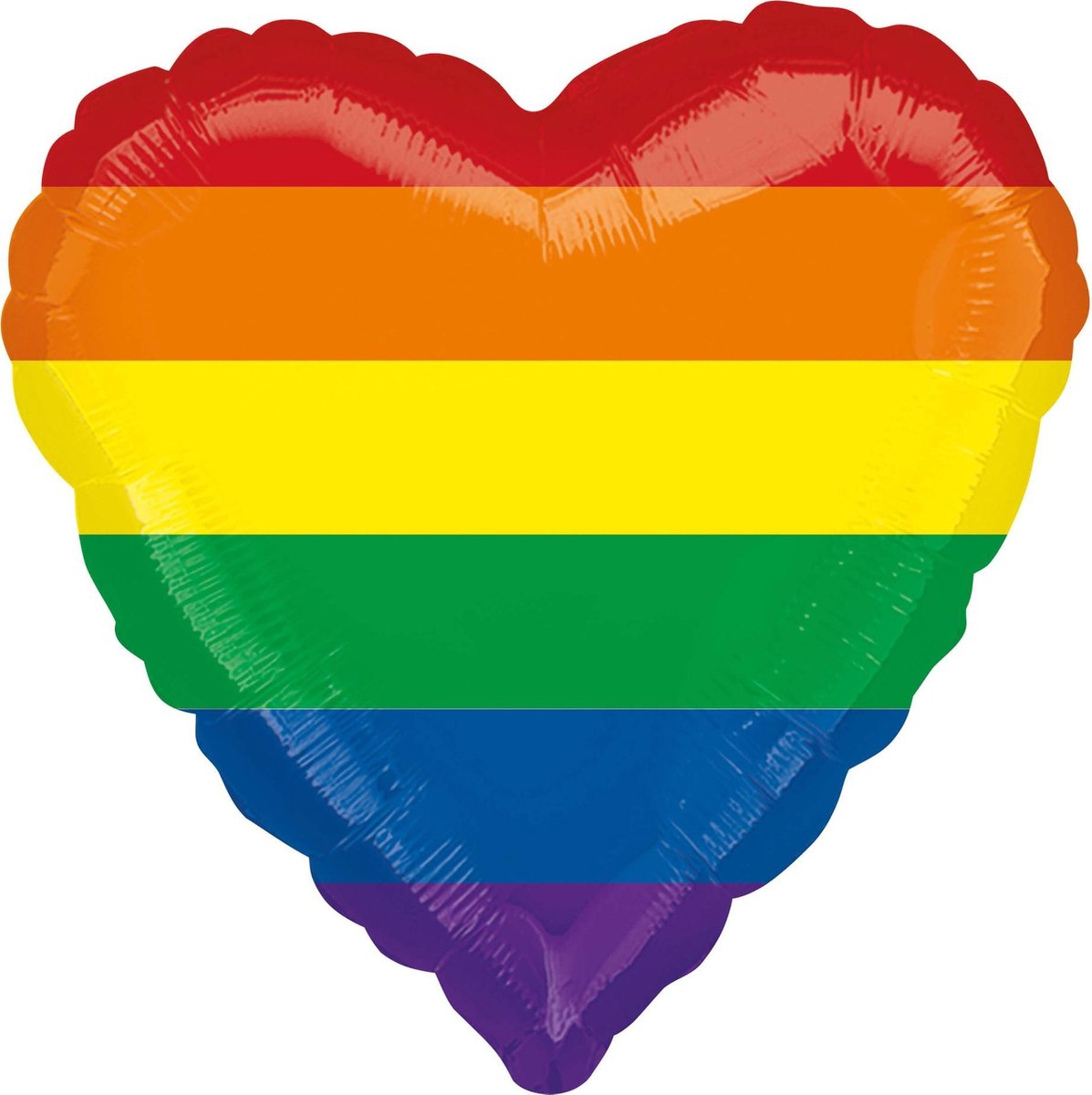 AMSCAN - Aluminium regenboog hart ballon - Decoratie > Ballonnen