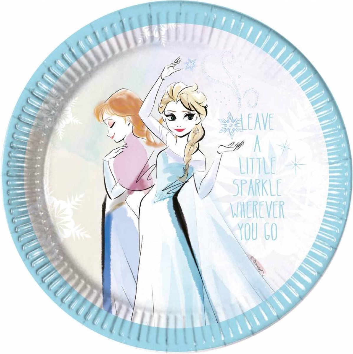 Frozen Borden Sparkle 23cm 8 stuks