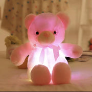 Kenjiro - Teddybeer - Knuffels - Lichtgevende teddy beer - Led licht - Roze - 40 cm - Batterijen meegeleverd - knuffelbeer