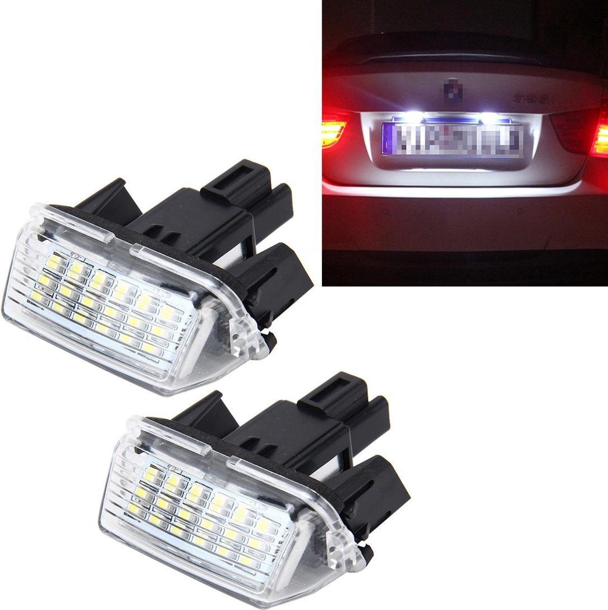 2 STUKS kentekenverlichting met 18 SMD-3528 lampen voor Toyota