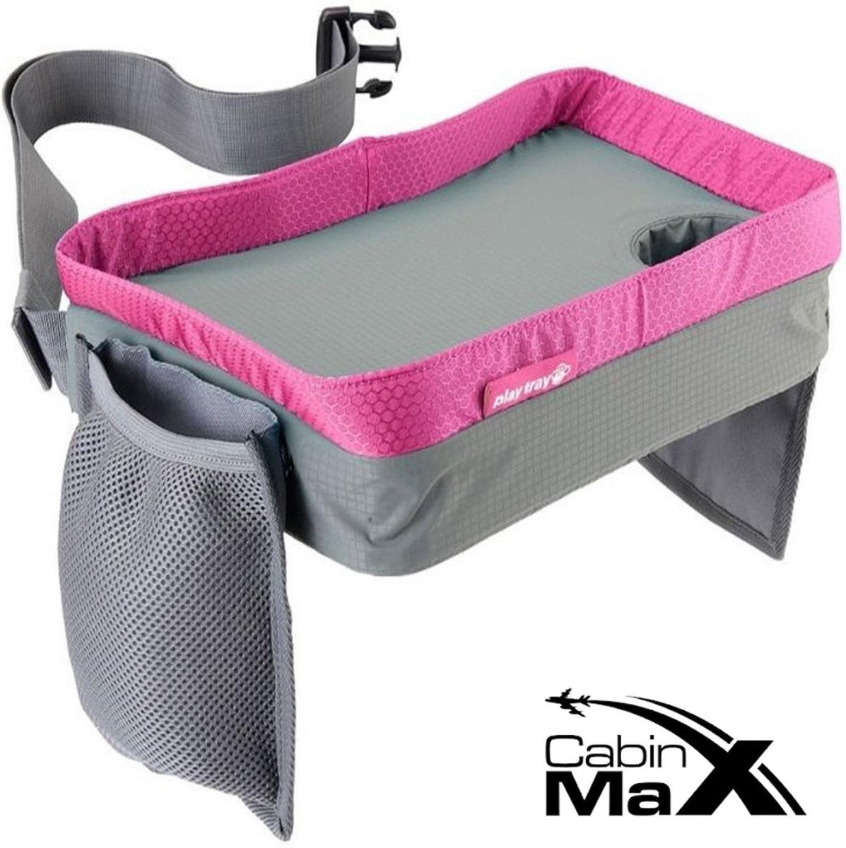 CabinMax Reistafel - Playtray voor Onderweg - Speeltafel voor Auto en Vliegtuig - Roze (play gy/pk)