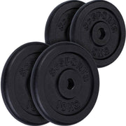 ScSPORTS® Gewichten set 30 kg - 2x5 - 2x10 kg - Gietijzer - Boring 30 mm - Halterschijven