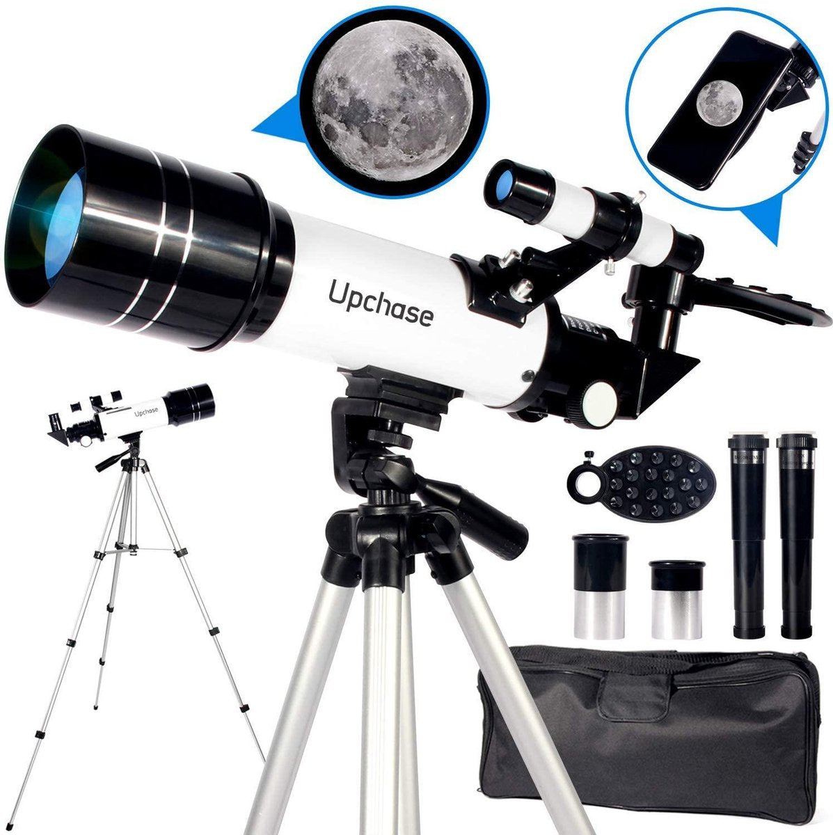Gutos Astronomische Telescoop - Met verstelbaar statief - Sterrenkijker - Volwassenen en kinderen - Met rugzak - Telescoopsteel - 70mm - set - telescopen