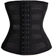 Waist Trainer 6 Haaks Zwart - S / Corset /  Steel Boned