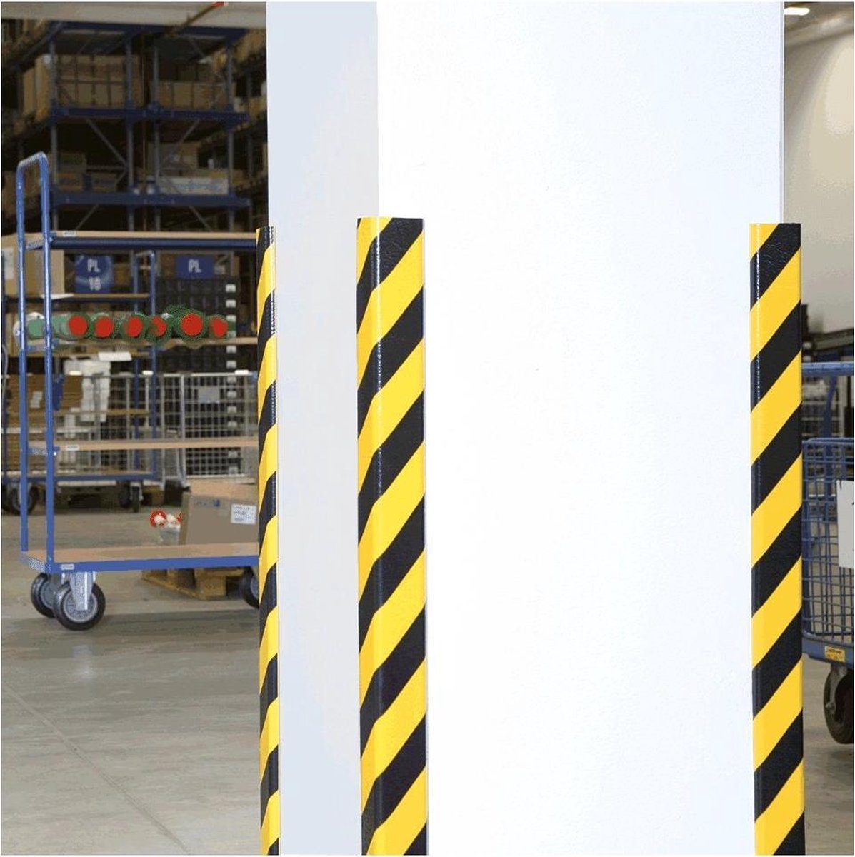 Stootrand hoekbeschermer Type H+ lengte 1 m Geel
