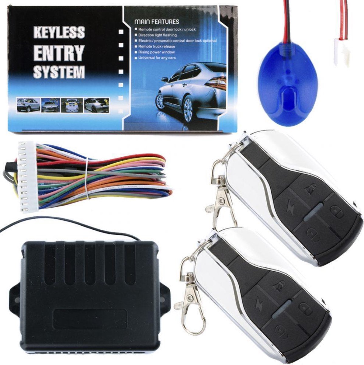 Universeel centrale autodeurslot controller NQ-918 -2 x afstandsbediening