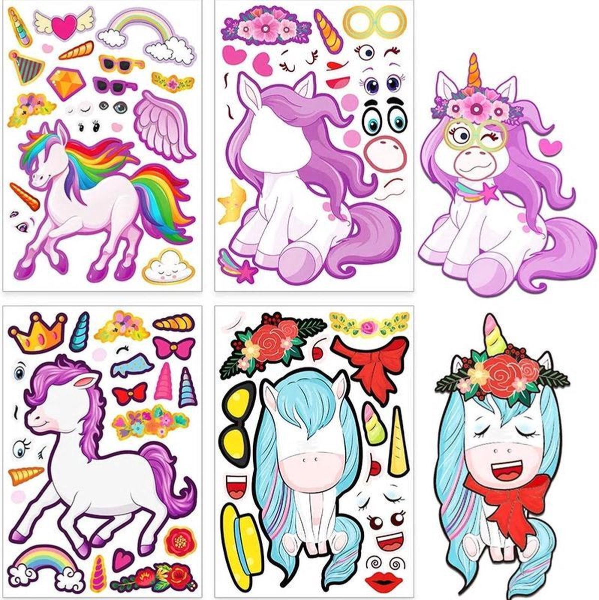 Sticker Pret Sticker Set Eenhoorns (4 stuks)
