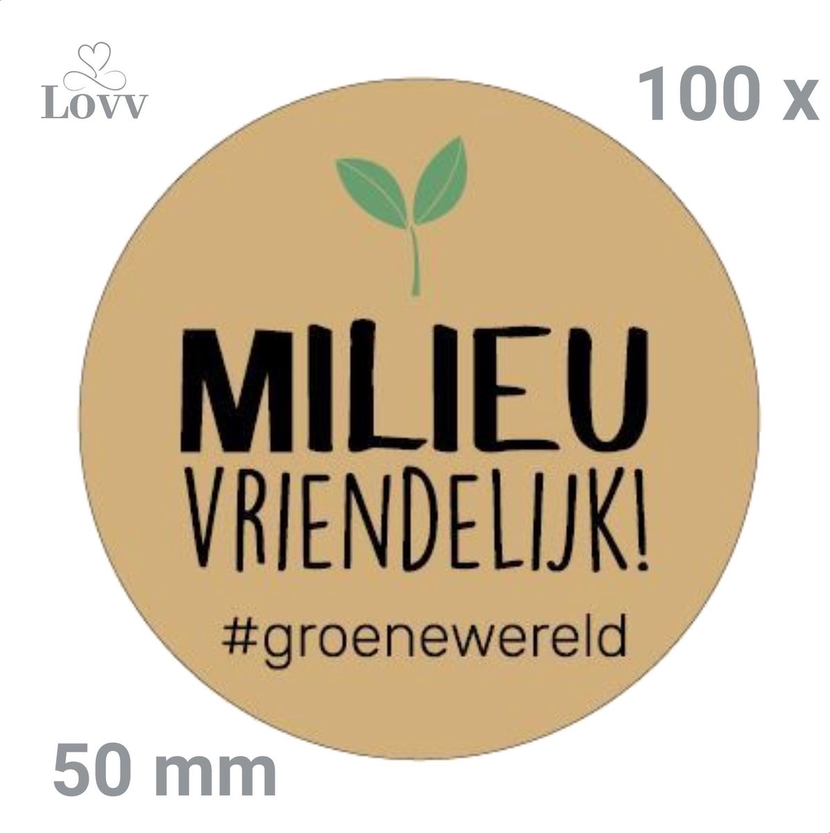 Sluitstickers-Sluitzegel-XL-Milieuvriendelijk Stickers-100 Stuks- 50 mm
