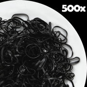 Elastiekjes haar - Mini elastiekjes - 500 stuks - Zwart - Haaraccessoires kind - Gratis verzending