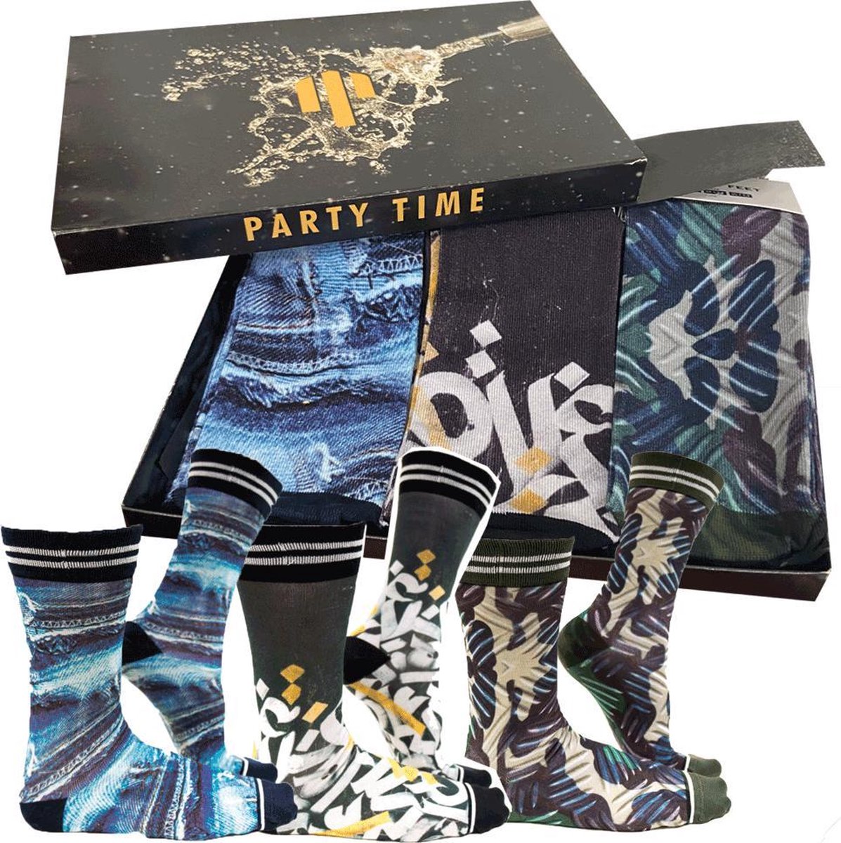Sock My Feet - Grappige sokken mannen - 3 pack giftbox - Sokken Giftbox - 39-42 - Funny Socks - Vrolijke sokken - Leuke sokken - Fashion statement - Gekke sokken - Grappige cadeaus