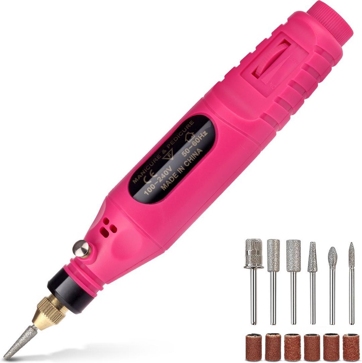 Evvie Nagelfrees voor Manicure en Pedicure – Electrische nagelvijl met bitjes (freesjes) - grape