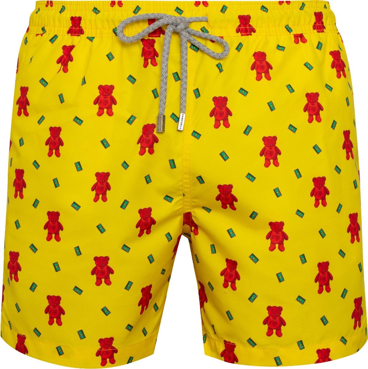 BAD BOY Sneldrogende Zwembroek Heren met Mesh Binnenbroek en Drie Zakken - Zachte en Comfortabele Zwemshort Heren / Zwembroeken Heren - Waterafstotende Zwembroek Mannen / Herenmode van Premium Stof - Geel - XL (EU 46)