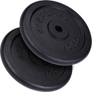 ScSPORTS® Halterschijven set 30 kg - Gietijzer - 30 mm - 2 x15 kg - Gewichten