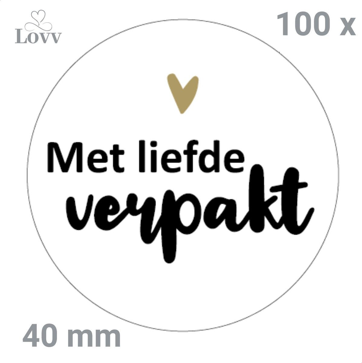 Sluitstickers-Thank You Stickers- Large-Bedankt Stickers-Met Liefde Verpakt Stickers-Happy Mail Stickers-100 Stuks- 40 mm