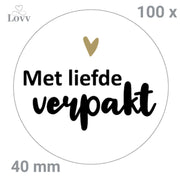 Sluitstickers-Thank You Stickers- Large-Bedankt Stickers-Met Liefde Verpakt Stickers-Happy Mail Stickers-100 Stuks- 40 mm