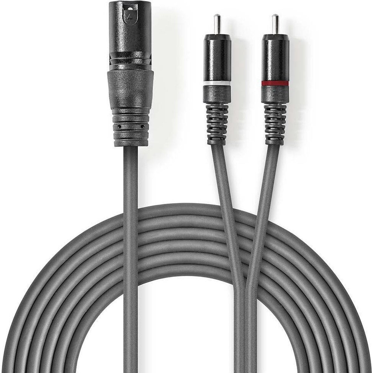 XLR-Audiokabel | XLR 3-pins male - 2x RCA male | 3