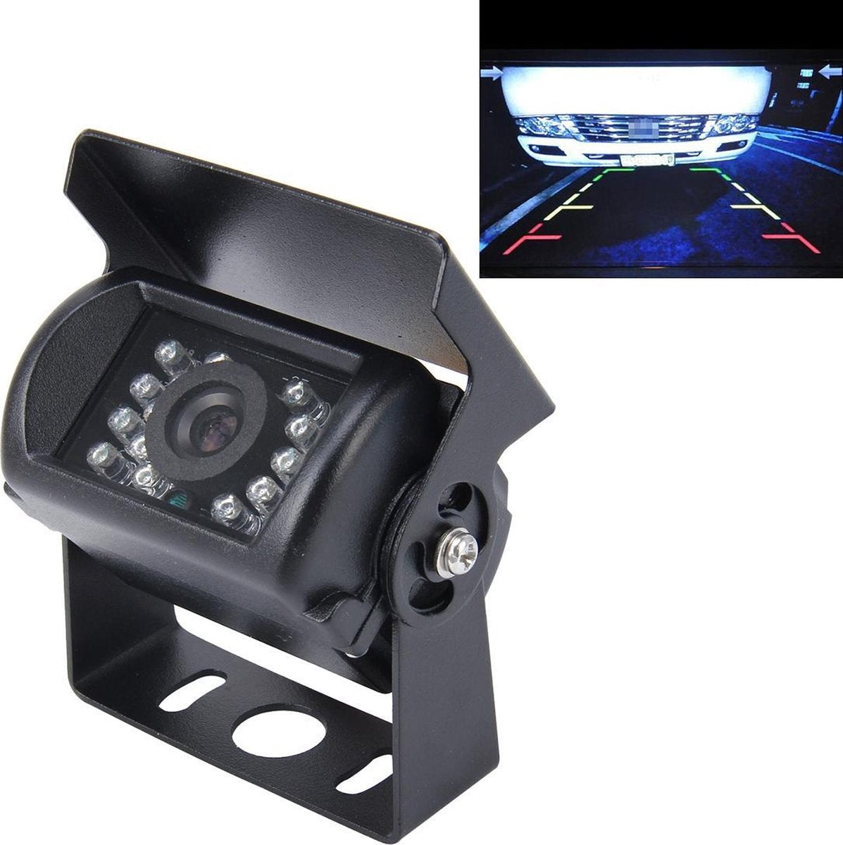 Universele 720 × 540 effectieve pixel NTSC 60Hz CMOS II waterdichte auto achteruitrijcamera achteruitrijcamera met 18 LED-lampen