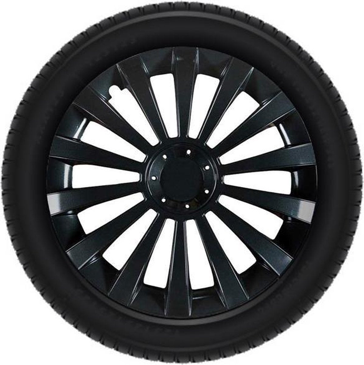 Wieldoppen set - 16 inch – Meridan zwart (4 stuks)