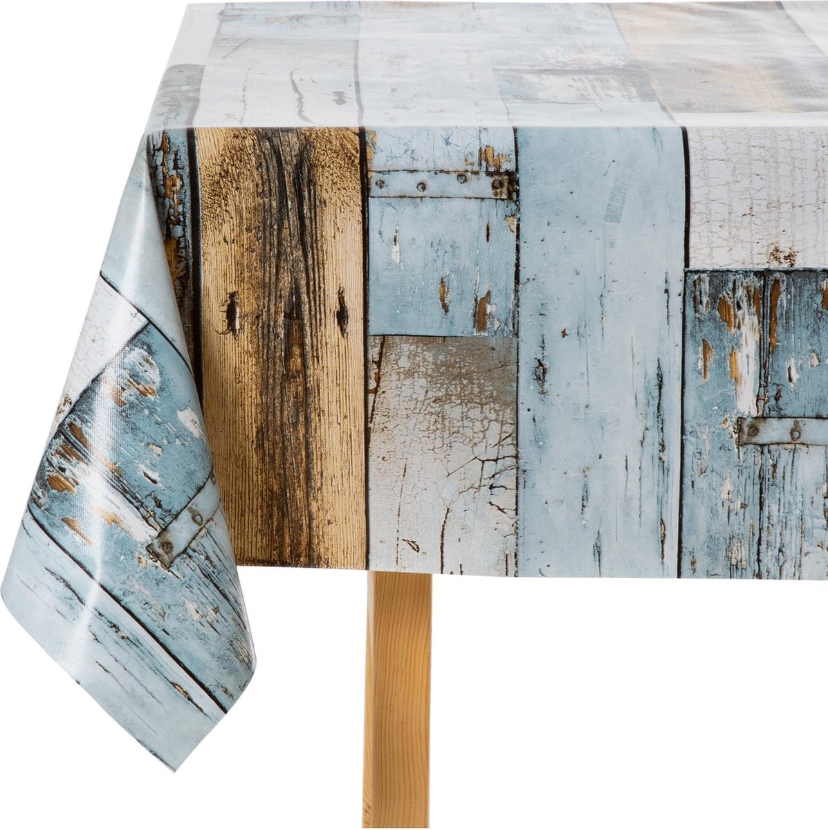 Wicotex Tafelkleed - 140x250cm - woody blauw