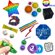 XXL fidget Pakket 17 delig Fidgets monkey noodles