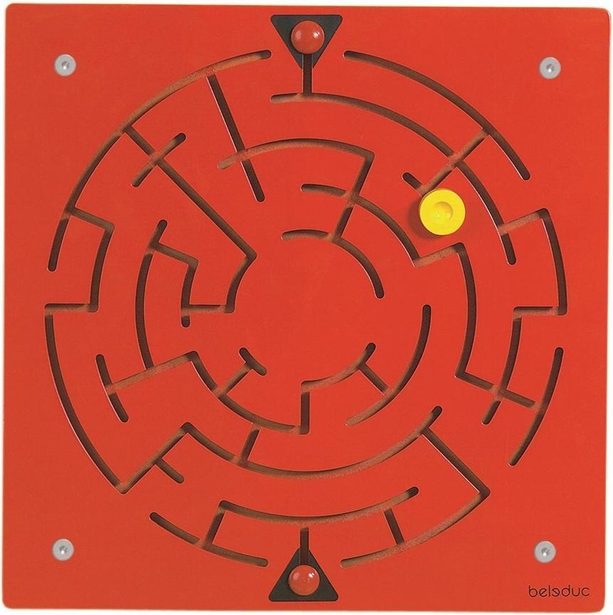 Beleduc Wandspel Doolhof Junior 40 Cm Hout Rood