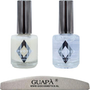 GUAPÀ® Topcoat & Base Coat voor nagellak | gellak | acryl nagels | nagelset | 2 x 15 ml
