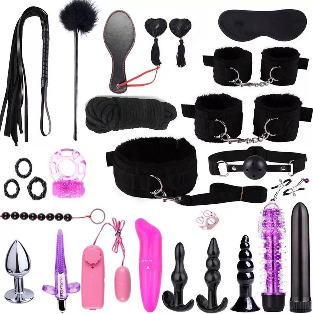 Bondage Set BDSM 27 delig Zwart