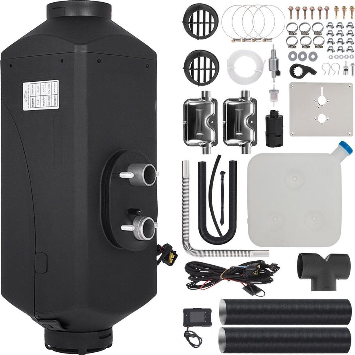 Disp Standkachel - Standverwarming - Dieselheater - Diesel Heater - Stand Verwarming 12V met afstandsbediening - 12 Volt Kachel