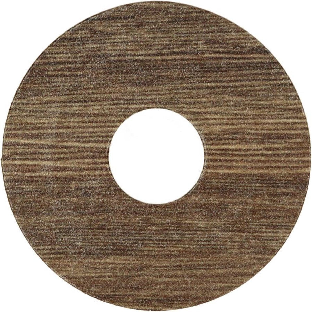 Zelfkl. rozet (17 mm) eiken bruin geolied (10 st.)