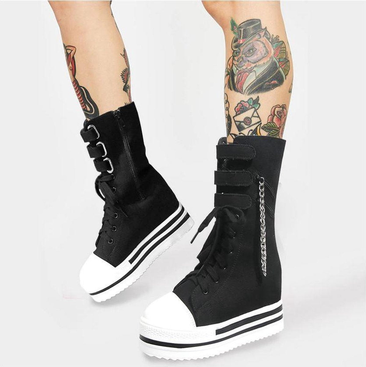 Gothic laarzen zwart maat 38