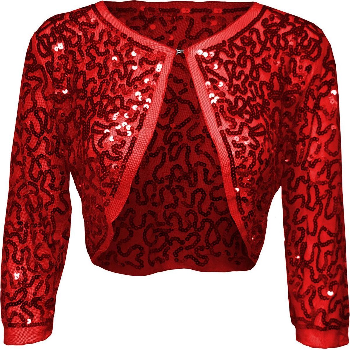 Bolero pailletten rood