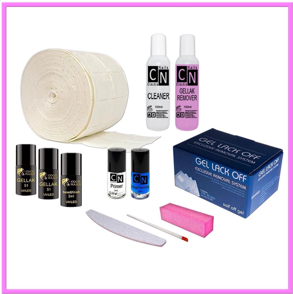 Gellak startpakket zonder lamp/Gellak Pakket/Starter Kit Set