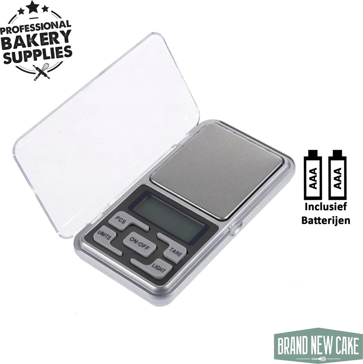 BrandNewCake® Precisie weegschaal - Tot 200 gram - Zilver