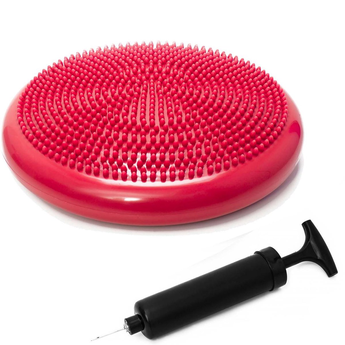 #DoYourFitness - Balanskussen - »PumpUp« - Noppenkussen - Ø 33 cm. - rood