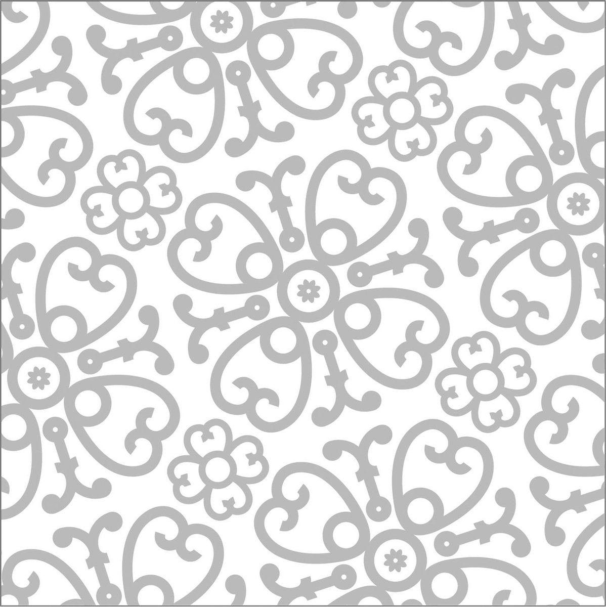 J-Line Pak 20 Servetten Symphonie Papier Wit/Zilver Small