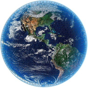 Winkrs Ronde Puzzel 1000 stukjes - Aarde - Wereld - Planeet foto - 68CM - met poster