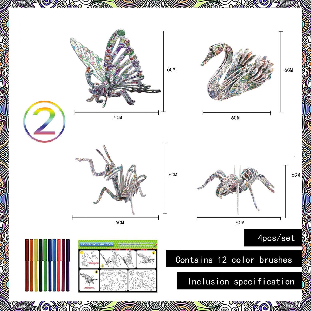 3D Kleur puzzel (krekel