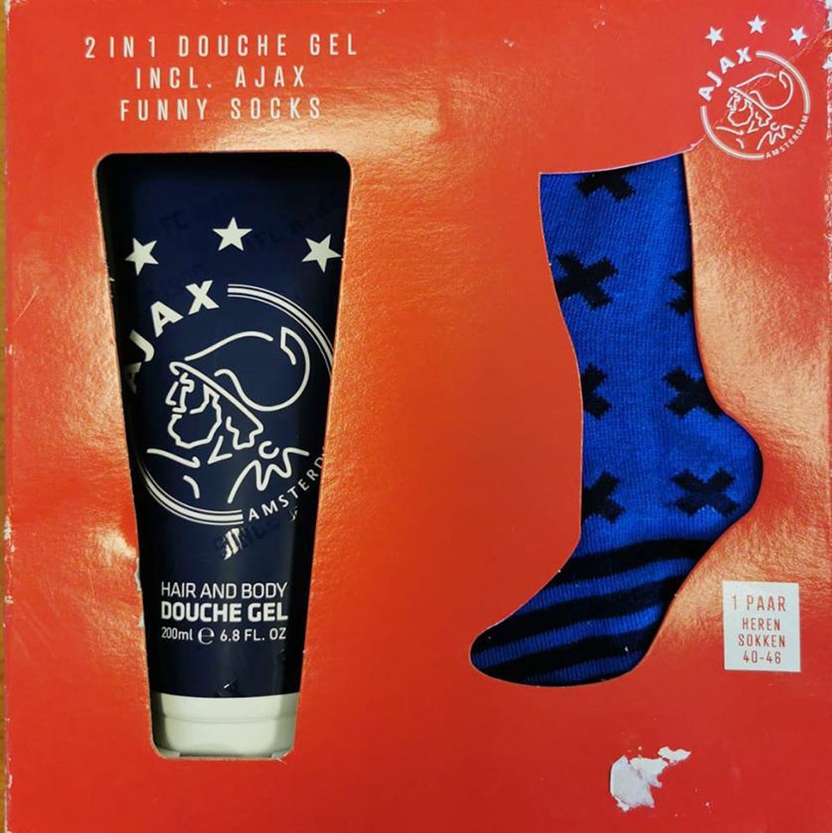 Ajax Douche Gel & Herensokken  - Maat 40-46