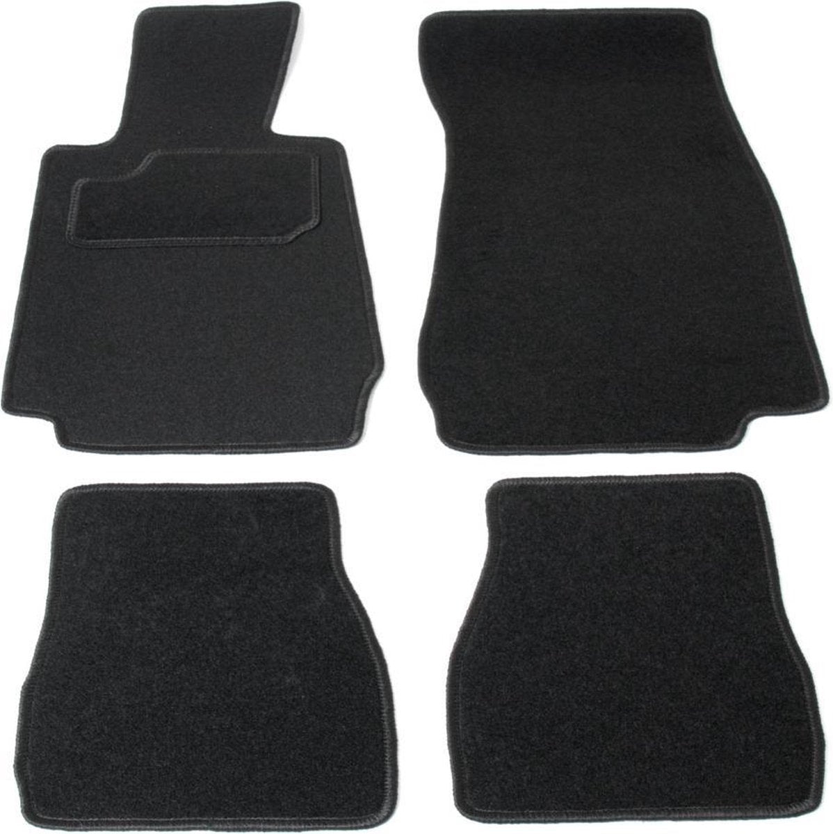Automatten op maat - zwart stof - geschikt voor BMW 3-serie E30 cabriolet 1985-1994