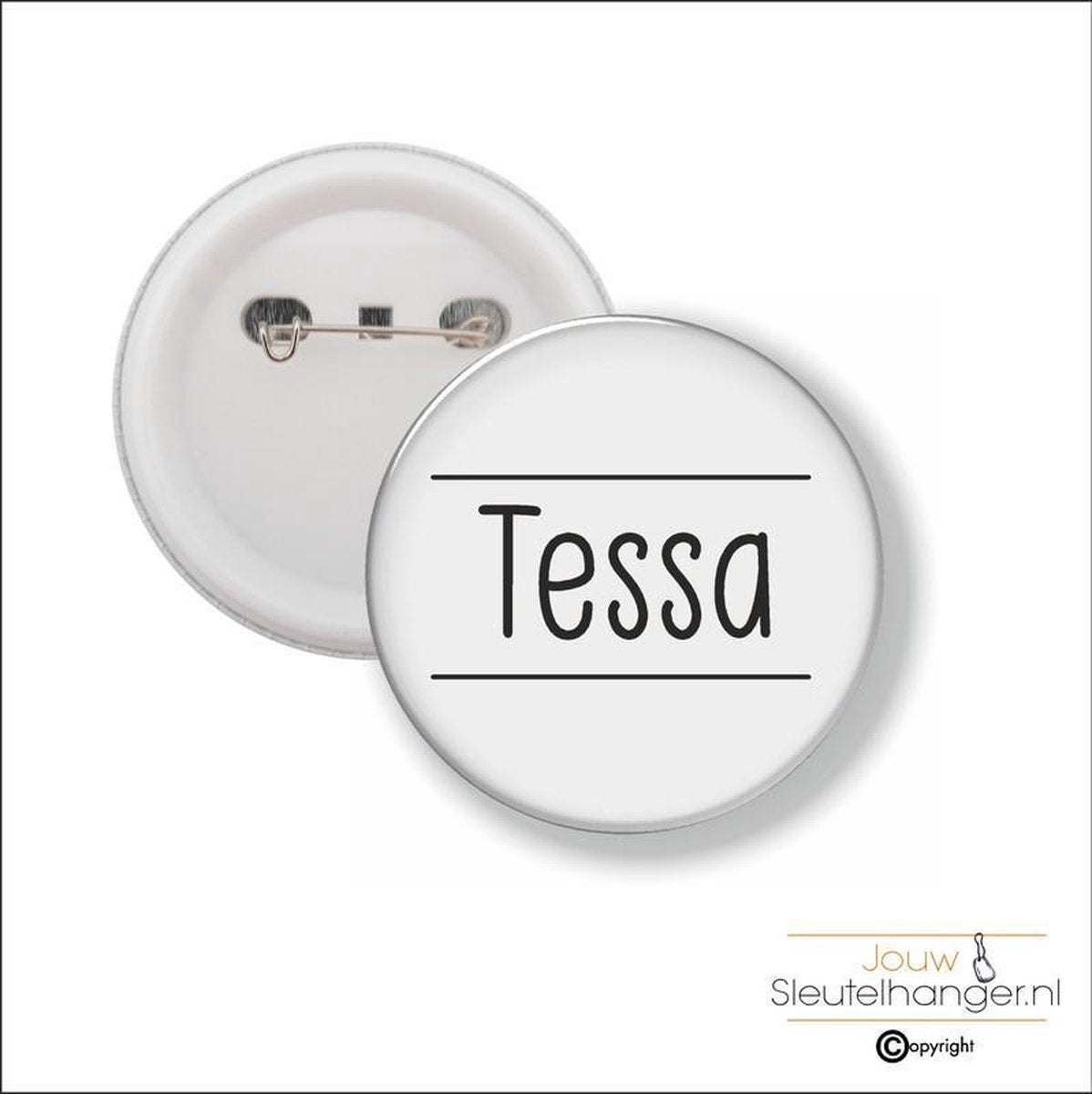 Button Met Speld 58 MM - Tessa