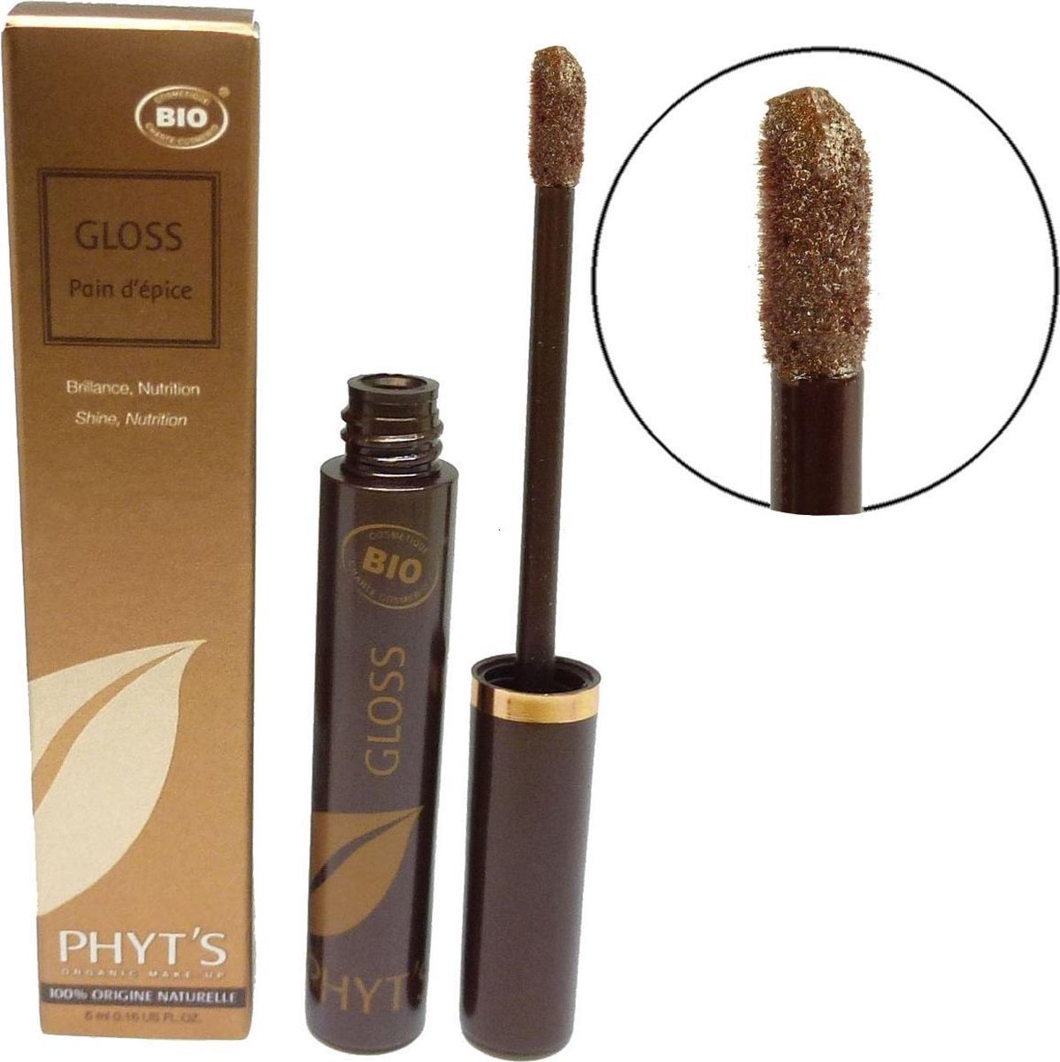 Phyts BIO Lip Gloss Lippen Kleur Natuur Natuur Make-up ECOCERT COSMEBIO 5ml  - Icy Moka