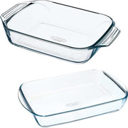 2x Glazen ovenschaal 2